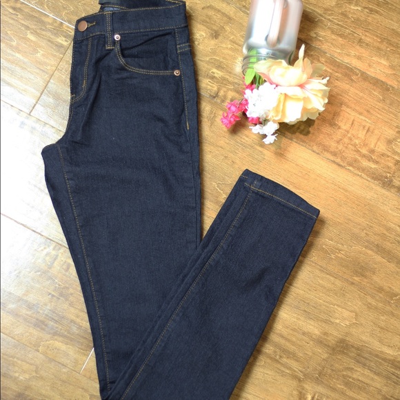 Dark Wash Low Rise Skinny Jeans - Picture 2 of 7